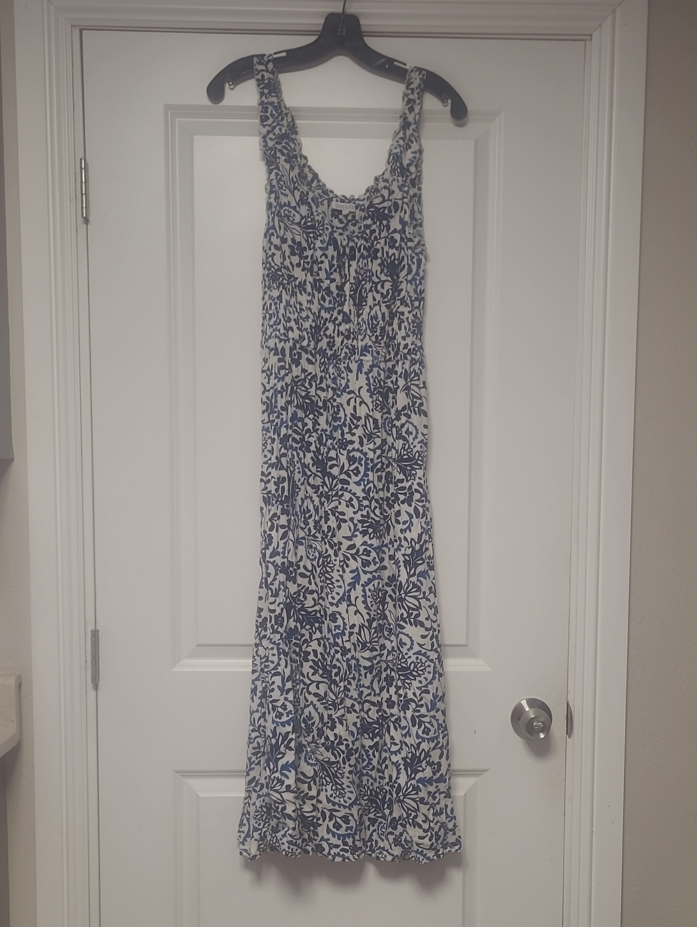 Patrons of Peace Blue and White Floral Maxi Dress